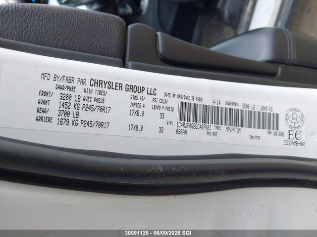 Продаж на аукціоні авто 2014 Jeep Grand Cherokee Laredo, vin: 1C4RJFAG6EC487021, номер лоту: 30091120