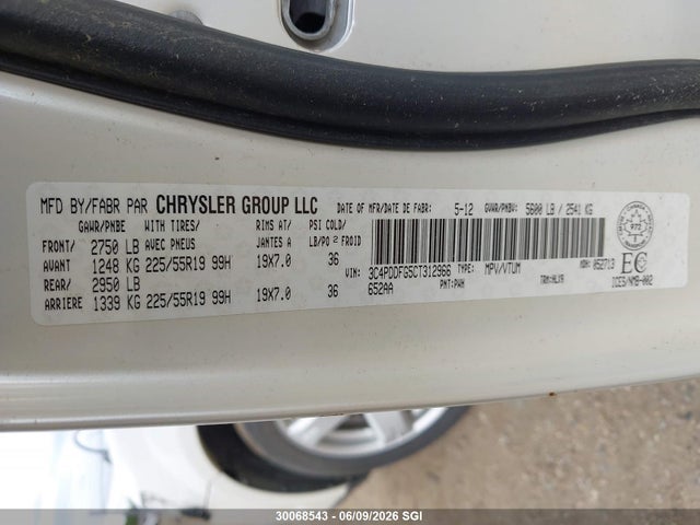 Продажа на аукционе авто 2012 Dodge Journey R/t, vin: 3C4PDDFG5CT312966, номер лота: 30068543