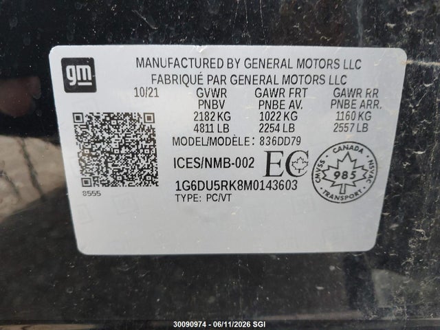 1G6DU5RK8M0143603 Cadillac Ct5 Sport