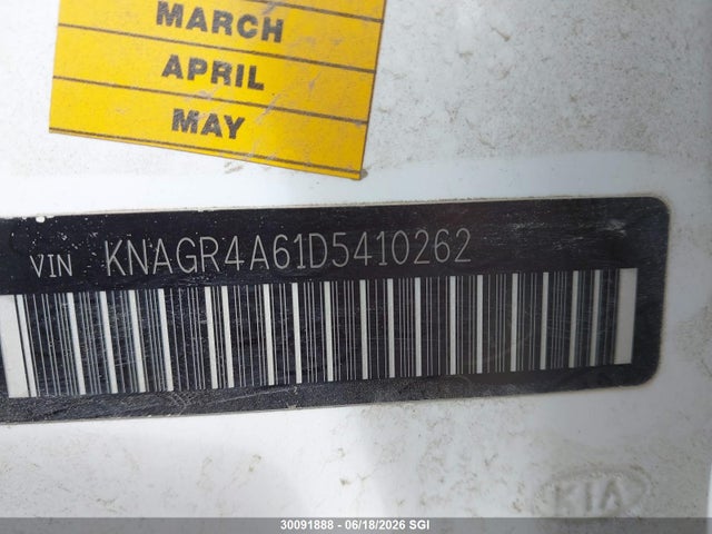 Aukcja sprzedaży 2013 Kia Optima Sx, vin: KNAGR4A61D5410262, numer aukcji: 30091888