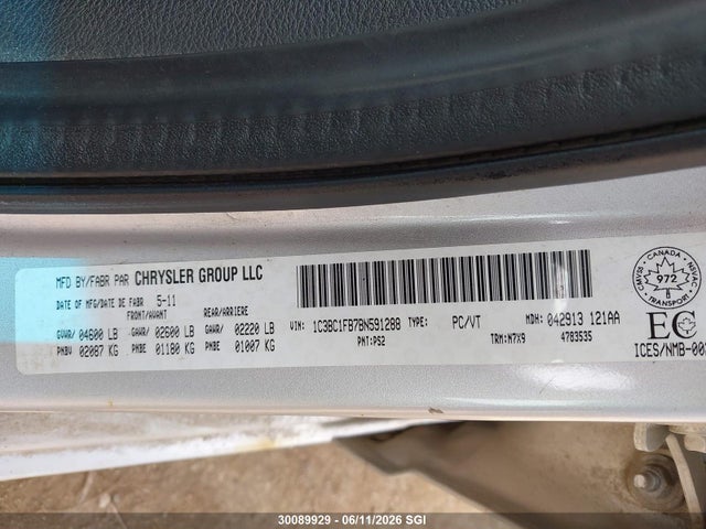 Продажа на аукционе авто 2011 Chrysler 200 Touring, vin: 1C3BC1FB7BN591288, номер лота: 30089929