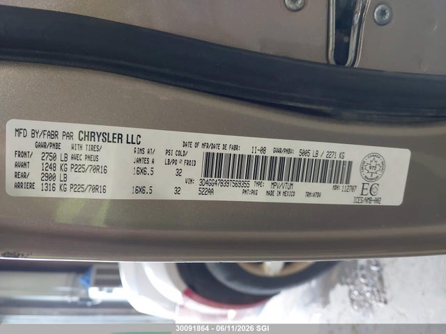 30091864 :رقم المزاد ، 3D4GG47B39T569355 vin ، 2009 Dodge Journey Se مزاد بيع