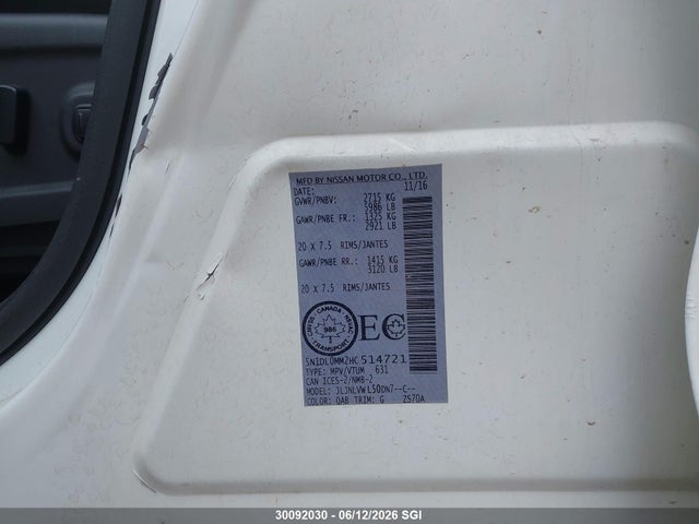 5N1DL0MM2HC514721 Infiniti QX60