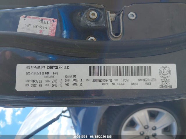 30091531 :رقم المزاد ، 1B3HB48B38D704791 vin ، 2008 Dodge Caliber Sxt مزاد بيع