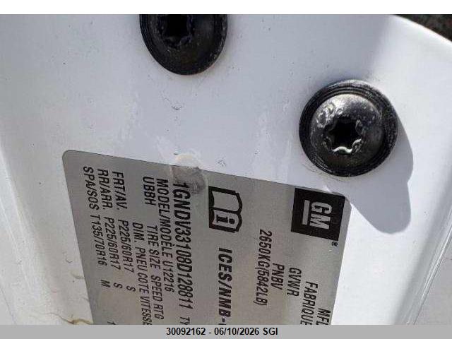 Продаж на аукціоні авто 2008 Chevrolet Uplander Lt, vin: 1GNDV33108D128811, номер лоту: 30092162