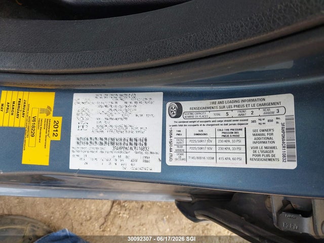 Продажа на аукционе авто 2012 Ford Fusion Se, vin: 3FAHP0HA4CR110832, номер лота: 30092307