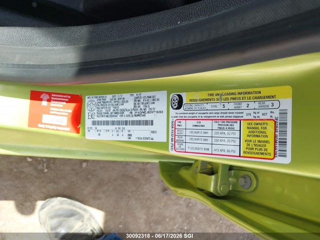 Продажа на аукционе авто 2013 Ford Fiesta Se, vin: 3FADP4EJ8DM166393, номер лота: 30092318