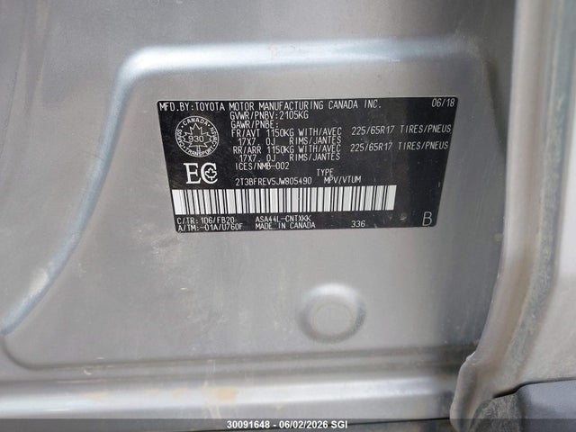Toyota RAV4 LE 2018 2T3BFREV5JW805490 Image 9