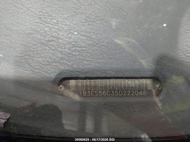 2005 Dodge Neon Sxt მანქანა იყიდება აუქციონზე, vin: 1B3ES56C35D222046, აუქციონის ნომერი: 30080629