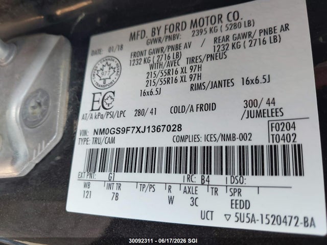 Ford Transit Connect Xlt 2018 NM0GS9F7XJ1367028 Image 9
