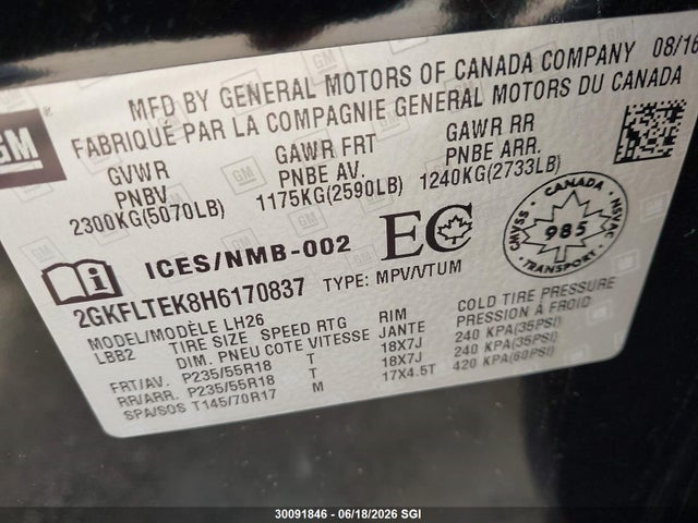 GMC Terrain Sle 2017 2GKFLTEK8H6170837 Image 9