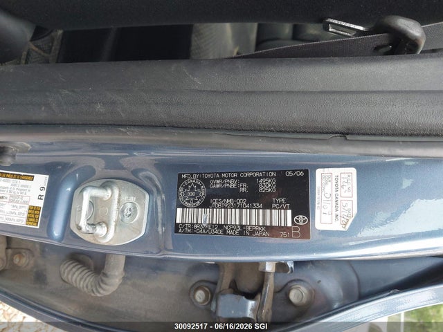 2007 Toyota Yaris მანქანა იყიდება აუქციონზე, vin: JTDBT923171041334, აუქციონის ნომერი: 30092517
