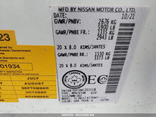Nissan Pathfinder Platinum 2022 5N1DR3DF0NC201518 Image 9