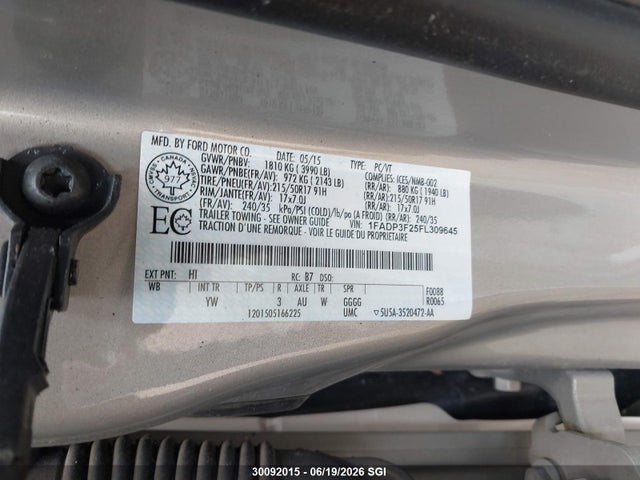 1FADP3F25FL309645 Ford FOCUS SE