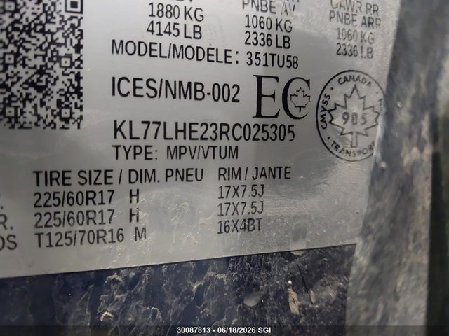 Chevrolet TRAX 1LT 2024 KL77LHE23RC025305 Image 9