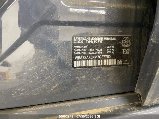 BMW 228XI 2021 WBA73AK0XM7G37760 Image 7