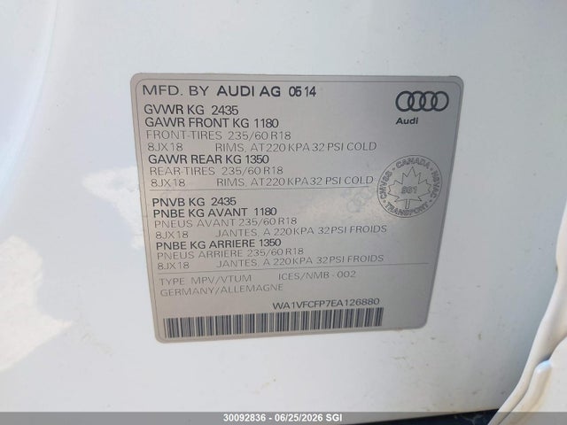 Audi Q5 Prestige 2014 WA1VFCFP7EA126880 Image 9