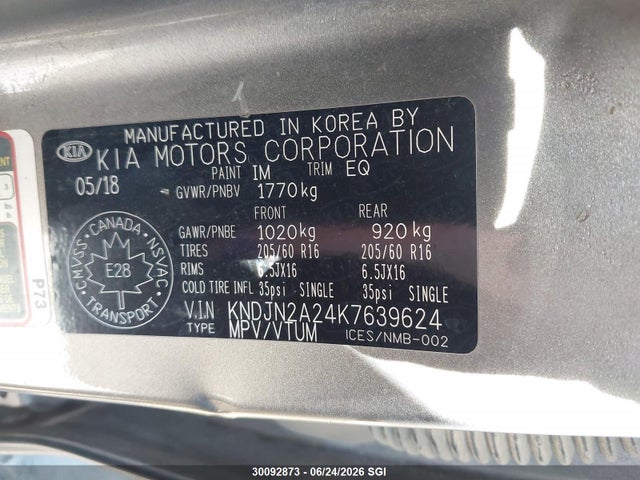 Продаж на аукціоні авто 2019 Kia Soul, vin: KNDJN2A24K7639624, номер лоту: 30092873