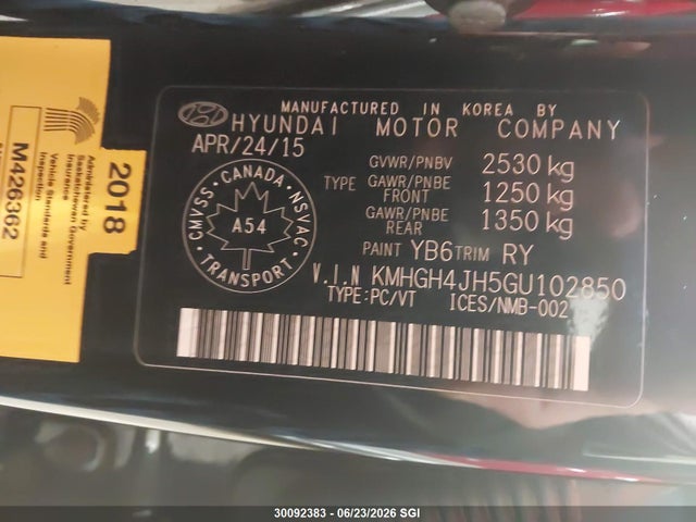 Продаж на аукціоні авто 2016 Hyundai Equus Ultimate, vin: KMHGH4JH5GU102850, номер лоту: 30092383