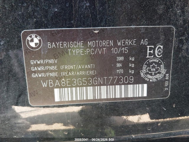 BMW 328 Xi Sulev 2016 WBA8E3G53GNT77309 Image 9