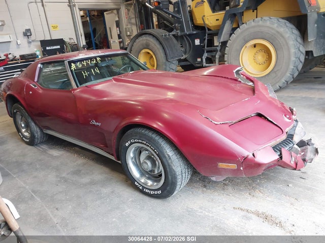 30064428 :رقم المزاد ، 1Z37J5S420780 vin ، 1975 Chevrolet Corvette مزاد بيع