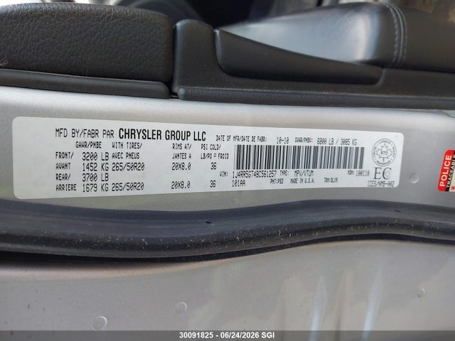 Продажа на аукционе авто 2011 Jeep Grand Cherokee Limited, vin: 1J4RR5GT4BC561257, номер лота: 30091825