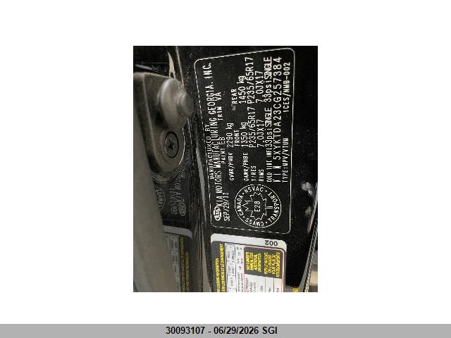 Aukcja sprzedaży 2012 Kia Sorento Lx, vin: 5XYKTDA23CG257384, numer aukcji: 30093107
