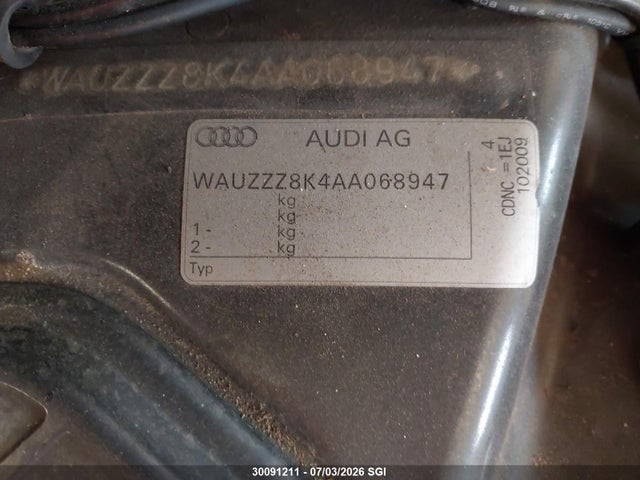 Продаж на аукціоні авто 2009 Audi A4, vin: WAUZZZ8K4AA068947, номер лоту: 30091211
