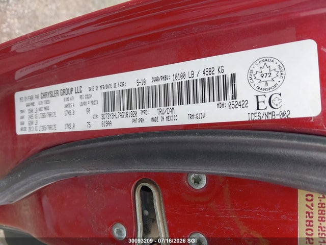 Продаж на аукціоні авто 2010 Dodge Ram 3500, vin: 3D73Y3HL7AG181820, номер лоту: 30093209
