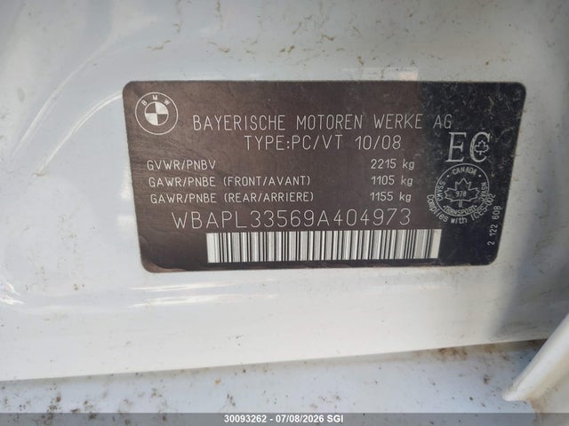 Продаж на аукціоні авто 2009 Bmw 335 Xi, vin: WBAPL33569A404973, номер лоту: 30093262