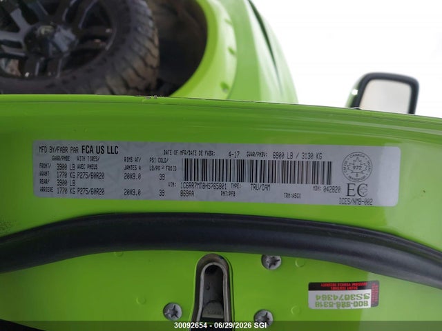 RAM 1500 Sport 2017 1C6RR7MT8HS765801 Image 9