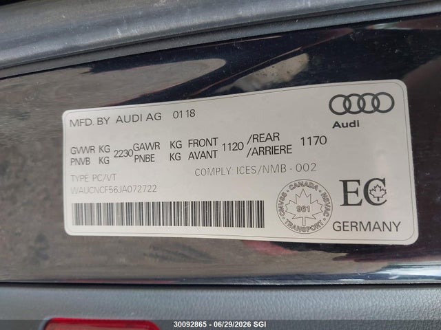 Audi A5 Prestige 2018 WAUCNCF56JA072722 Image 9
