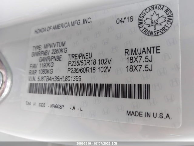 Acura RDX 2017 5J8TB4H35HL801399 Image 9