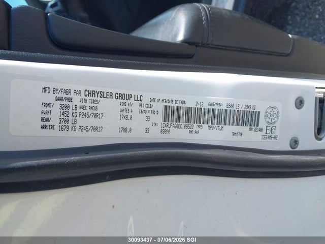 1C4RJFAG8EC108522 Jeep Grand Cherokee Laredo