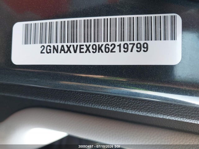 Aukcja sprzedaży 2019 Chevrolet Equinox Lt, vin: 2GNAXVEX9K6219799, numer aukcji: 30093497