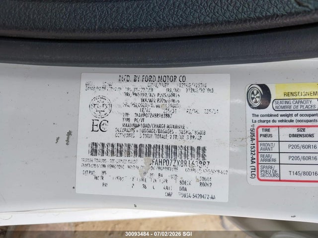 Продаж на аукціоні авто 2008 Ford Fusion Se, vin: 3FAHP07ZX8R163887, номер лоту: 30093484