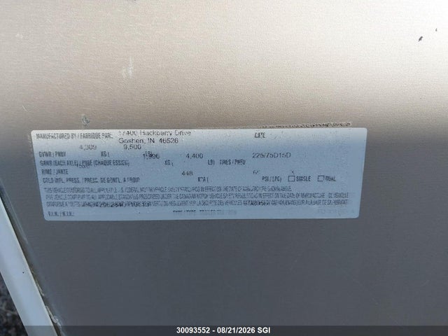 Продаж на аукціоні авто 2004 Keystone Springdale, vin: 4YDT295284C110110, номер лоту: 30093552