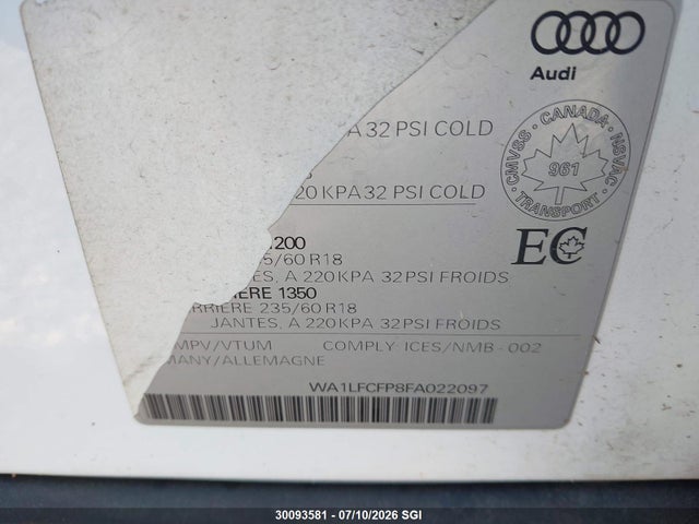 Audi Q5 Premium Plus 2015 WA1LFCFP8FA022097 Image 9