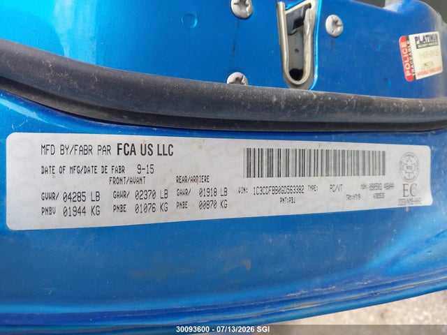 1C3CDFBB0GD563382 Dodge DART SXT