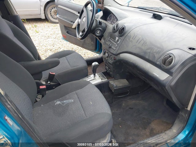 Aukcja sprzedaży 2009 Chevrolet Aveo Lt, vin: KL1TX55E09B311396, numer aukcji: 30093105