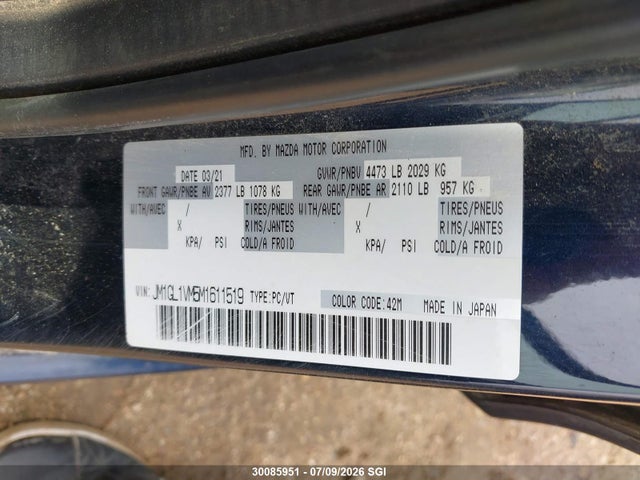 Mazda Mazda6 Gs-l 2021 JM1GL1VM5M1611519 Image 9