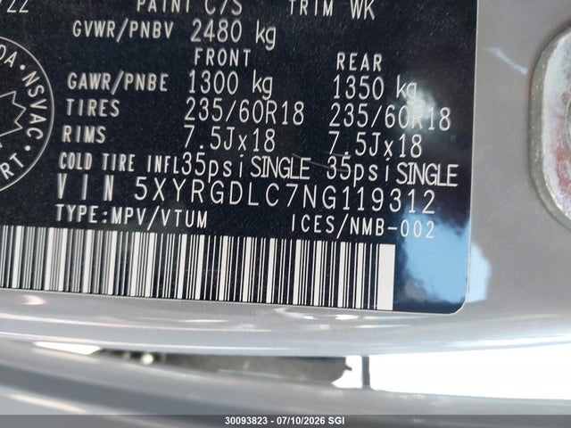 Aukcja sprzedaży 2022 Kia Sorento Lx, vin: 5XYRGDLC7NG119312, numer aukcji: 30093823
