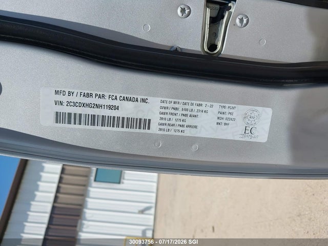 Dodge CHARGER GT 2022 2C3CDXHG2NH119204 Image 9