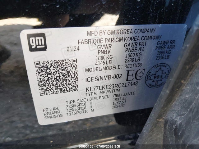 Chevrolet Trax Activ 2024 KL77LKE23RC217448 Image 9