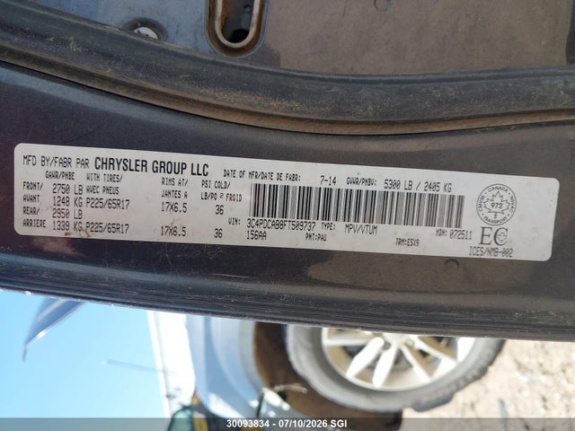 Dodge JOURNEY SE 2015 3C4PDCAB8FT509737 Image 9