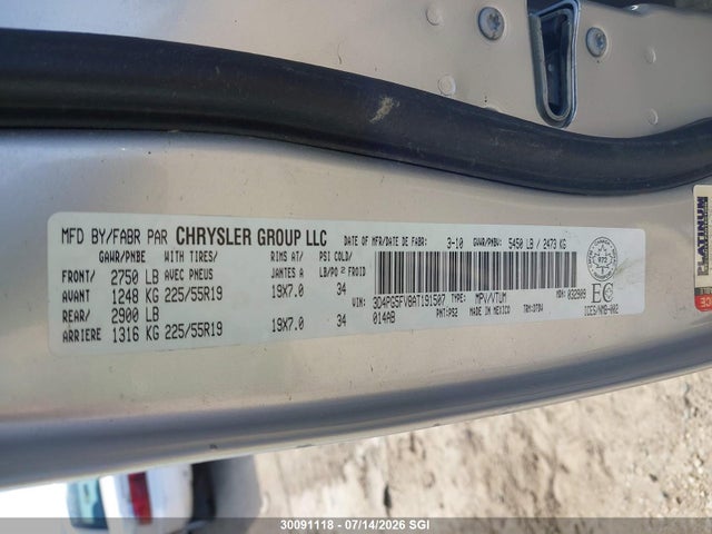 Продажа на аукционе авто 2010 Dodge Journey Sxt, vin: 3D4PG5FV8AT191507, номер лота: 30091118