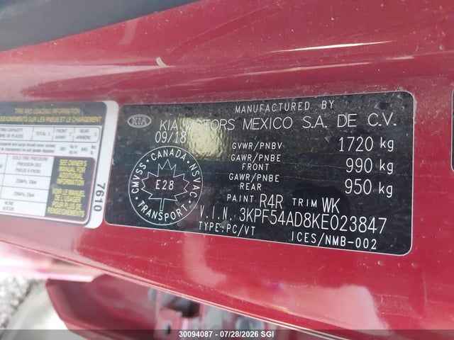 KIA FORTE EX 2019 3KPF54AD8KE023847 Image 9