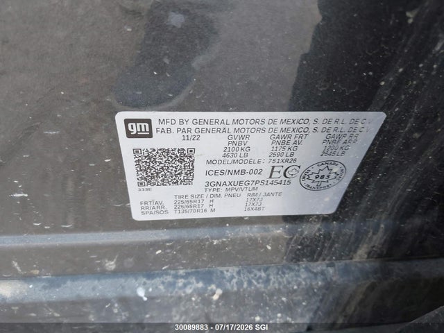 Chevrolet EQUINOX LT 2023 3GNAXUEG7PS145415 Image 9