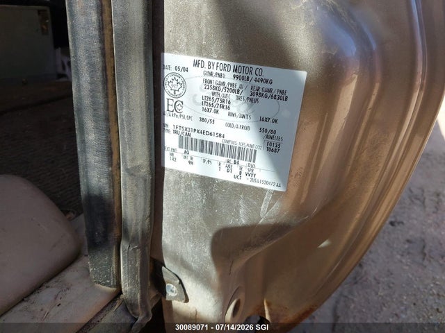 Продаж на аукціоні авто 2004 Ford F-350 Lariat/xl/xlt, vin: 1FTSX31PX4ED61584, номер лоту: 30089071