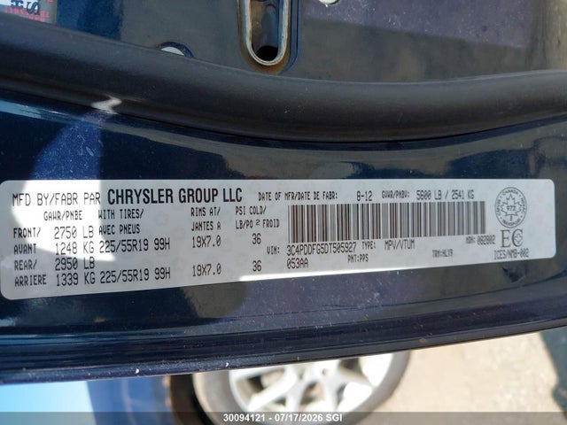 Продаж на аукціоні авто 2013 Dodge Journey R/t, vin: 3C4PDDFG5DT505927, номер лоту: 30094121